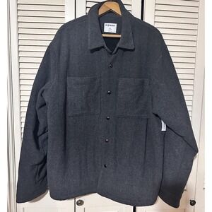 Men's‎ Old Navy Sherpa XXL Wool blend  Charcoal Grey Fleece Lined NWT